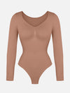 Seamless Long Sleeve Tummy Control Thong Bodysuit