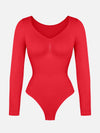Seamless Long Sleeve Tummy Control Thong Bodysuit
