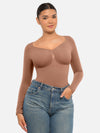 Seamless Long Sleeve Tummy Control Thong Bodysuit
