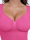 Seamless Long Sleeve Tummy Control Thong Bodysuit