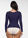 Seamless Long Sleeve Tummy Control Thong Bodysuit