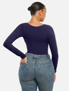 Seamless Long Sleeve Tummy Control Thong Bodysuit