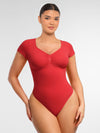 Tummy Control Seamless Short-Sleeve Bodysuit