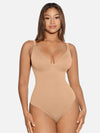 V-Neck Tummy Control Sculpt Bodysuit