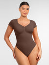 Tummy Control Seamless Short-Sleeve Bodysuit