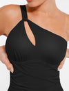 Tummy Control One Shoulder Swimsuit