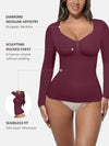 Seamless Long Sleeve Tummy Control Thong Bodysuit