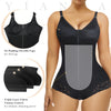 Side Bust Padded Front Zip Brief Cut Bodysuit