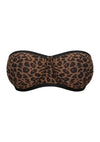 Leopard Unlined Strapless Minimizer Bra